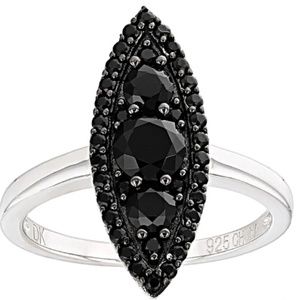 Black Jet Marquise Ring